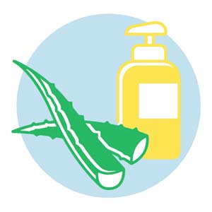 summer-heat-tips-05 Aloe vera and skincare lotion