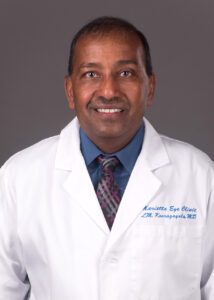 Lakshmana Kooragayala, MD is a retina surgeon at the Marietta Eye Clinic.