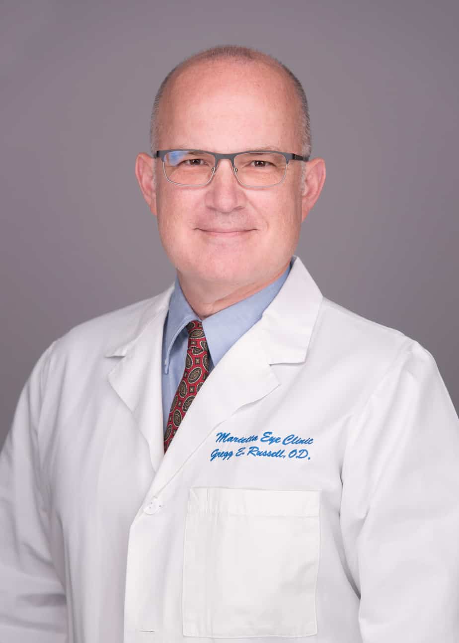 Gregg Russell provides keratoconus treatment services at the Marietta Eye Clinic.