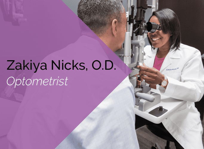 Dr. Nicks is an optometrist and ocular disease specialist at the Marietta Eye Clinic.