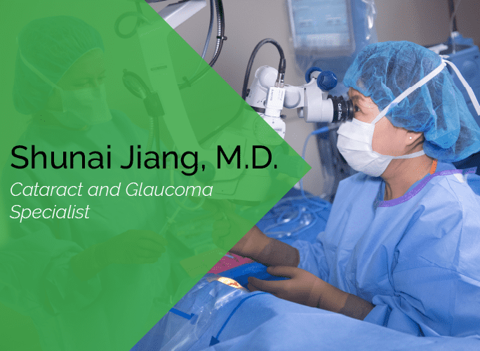 Dr. Jiang is an ophthalmologist at the Marietta Eye Clinic who specializes in cataracts and glaucoma.