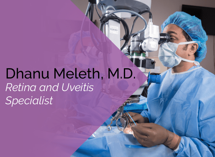 Dr. Meleth is an ophthalmologist at the Marietta Eye Clinic who specializes in retina and uveitis.