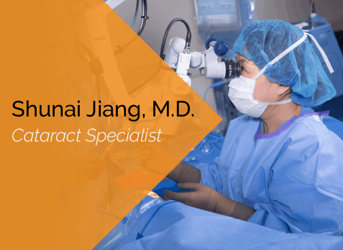 Dr. Jiang is an ophthalmologist, cataract surgeon, and glaucoma specialist at the Marietta Eye Clinic.