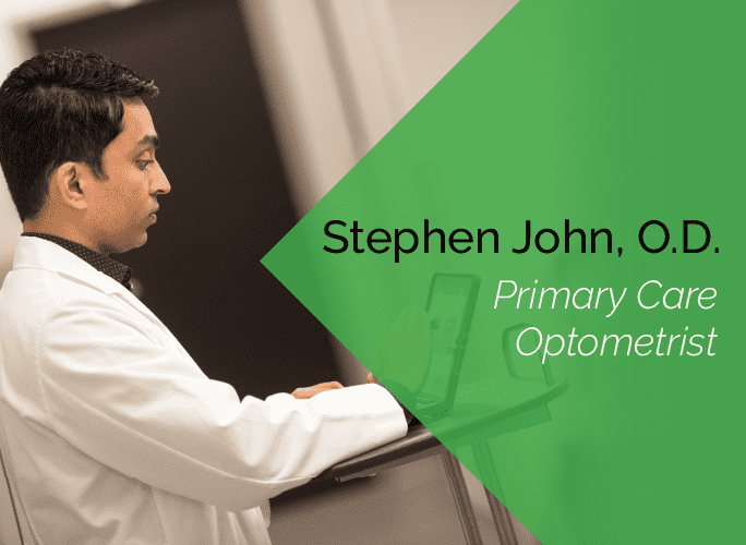Dr. John is a primary care optometrist who specializes in ocular disease and provides ocular surgery co-management.