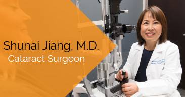 Shunai Jiang, M.D. provides cataract surgery services at the Marietta Eye Clinic.