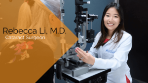 Rebecca Li, MD provides cataract surgery services at the Marietta Eye Clinic.